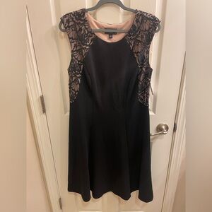 NWT Dressbarn 14W Black Lace Dress